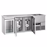 Direct Draw Beer Dispenser / Kegerator PREMIUM - 2500x700mm - Triple Glass Doors