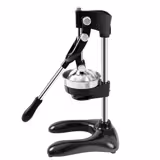 Ručni iscjeđivač citrusa - Nehrđajući čelik (AISI 304) i aluminij - 3 filtra; crna boja - dim.: 185x255x490 mm