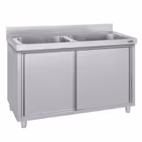 Evyeli Dolaplı Tezgah ECO - 1400x700mm - 2 evyeli