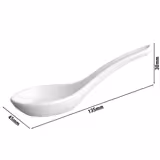 (12 pieces) Catering Finger Food Tasting Spoons – White - Recycled PET - 110 mm Length - 135 mm Depth - 30 mm Height