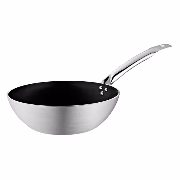 Wokpan - aluminium - Ø 240mm - hoogte: 76mm - anti‑aanbak - geschikt voor alle warmtebronnen (excl. inductie)