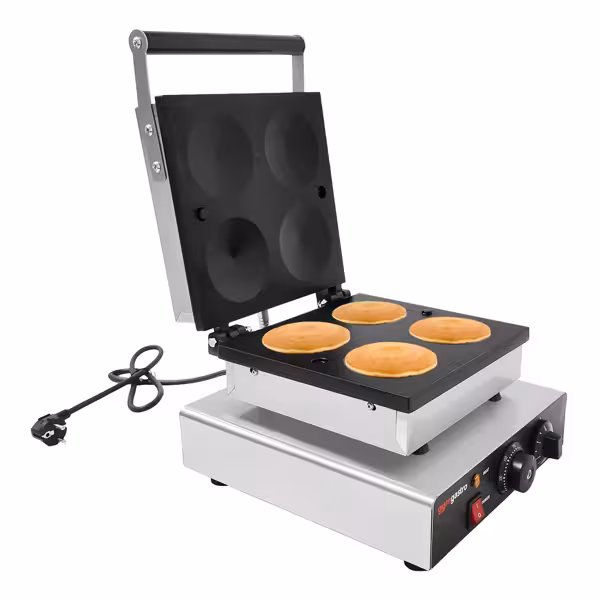 Waffle iron - Single - Manual - 1.75 kW - Shape: 4 American pancakes