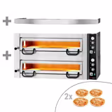 Forno elettrico per pizza Power - 4+4x 34 cm - Manuale - incluso cofano