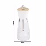 	(6 bucăți) Râșniță de sare - FRIDA - Acril - Înălțime: 155 mm - Transparentă