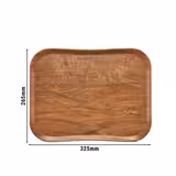 (12 pezzi) CAMBRO | CENTURY™ - Vassoio in fibra di vetro - rettangolare - 430x330mm - Effetto legno rovere marrone - liscio