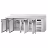 Commercial Refrigerated Worktable ECO – 2230 × 700 mm – 4 Doors – Upstand – Modern Digital Display