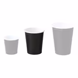 (1000 bucăți) Pahar de hârtie - 200ml - 8 oz - Ø 80mm - Negru