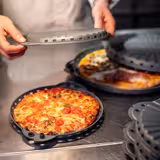 (6 Stück) Mehrweg-Pizzabox / Pizzakarton - für Ø 22cm Pizzen - Grau