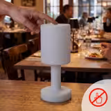 (4 pcs) LED Table Lamp - FINN MINI - Rechargeable - Cordless - 3-step dimmable - Ø120mm - White - with Charging Dock