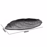 (6 stuks) Dienblad GLAMOUR - Melamine - 30x19cm - hoogte: 15mm - Zwart