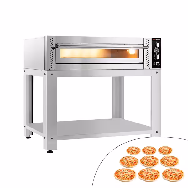 Elektrikli pizza fırını 9x 30 cm - Manuel - alt stand dahil