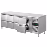 Commercial Counter Fridge ECO - 2230x700mm - with 8 drawers - capacity 553 litres