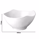 (6 Stück) Schale - GLOBAL BUFFET - Melamin - 8 Liter - 400x400mm - Weiß