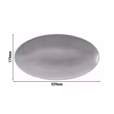 (2 pcs) SELTMANN WEIDEN | Serving Platter – Rectangular Coupe – Porcelain – 330×180 mm – Grey