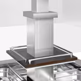 Refrigerated Salad Bar DUBLIN - 1700mm - with Refrigerated Well + Angled Glass Sneeze Guard - on Castors - for 4x GN 1/1 - Brown