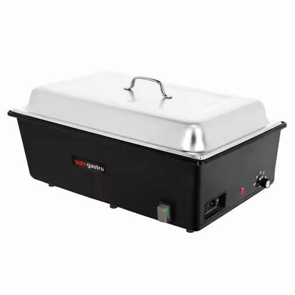 Chafing Dish elektryczny / Podgrzewacz bufetowy elektryczny - GN 1/1 - z pokrywą - Czarny
