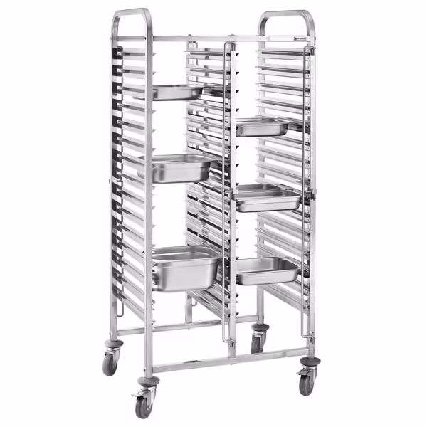 Chariot porte-plateaux - Double - Pour 32 x GN 1/1