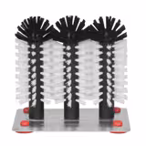 (2 stuks) FUCHS | DELFIN® Glazen afwasborstel - 3x180mm - met metalen voetplaat - 1-2-3
