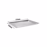Plateau de service avec rebord - Acier inoxydable - avec rebord - rectangulaire - 393x268x20mm