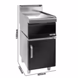 Elemento neutro su base armadiata - 400x700x1000mm - acciaio inox AISI 304 | con alzatina | spigoli arrotondati | con cassetto estraibile | montato | 50kg - compatibile con serie MARIO 700