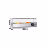 Opzetkoelvitrine PREMIUM - 1200x335mm - 5x GN 1/4