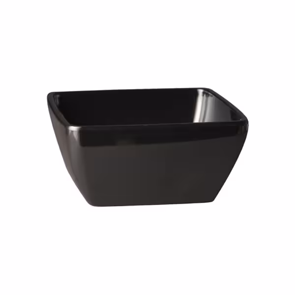 (6 pcs) Coupe - PURE COLOR - Mélamine - 140ml - carré - 90x90mm - Profondeur : 40mm - Noir - lot de 6