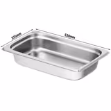 (6 ks) Gastronádoba GN GN 1/1 - nerezová - hloubka: 100 mm
