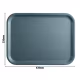 (24 stuks) CAMBRO | MYKONOS - Gelamineerd dienblad - 330x430mm - Houtskool Graniet