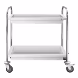 Carrinho de serviço - 850x450mm - com 2 cubas & 2 travões & rodas silenciosas