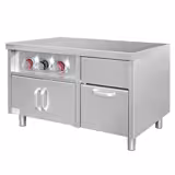 Meuble bas pour distributeur de boissons avec porte-gobelets & compartiment à glaçons - 1,2 m