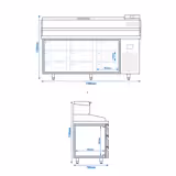 Pizzakylbänk PREMIUM PLUS - 1980x700mm - 9 lådor - inkl. kylränna - 9x GN 1/4