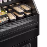 Witryna chłodnicza PREMIUM Helsinki - 1500x800mm - 251L - Czarny - z 2 przeszklonymi drzwiami - 4 półki - z oświetleniem LED