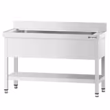 Commercial Pot Sink Table Premium - 1200x600 - Bottom shelf - 1 Bowl