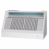 Wandafzuigkap RVS - 700mm diep - 1200mm - met motor - compleet - met standen snelheidsregelaar, 2 labyrintfilters en verlichting - 1700m³/u