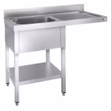Mesa com pia de lavagem - 1,2 m - 1 Pia à esquerda C 40 x L 40 x P 25 cm