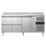 Koelwerkbank ECO - 1795x700mm - 417 liter - met 1 deur - met 4 laden - met opstand