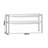 Servis Isıtıcısı PREMIUM Infrared Seramik Isıtıcı ile 2 - 1600x370mm - 1,4kW - 2 Isıtmalı Kat - Yükseklik Ayarlı