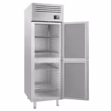 Upright Freezer Stainless steel PREMIUM PLUS - GN 2/1 - 560L - with 2 half doors