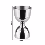 (6 pz) Misurino da bar doppio - Acciaio inox - 3cl & 6cl - con graduazioni interne 1cl/1.5cl/2cl & 4cl