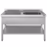 Diskbänk ECO - 1400x700 mm - med underhylla - med 1 ho höger