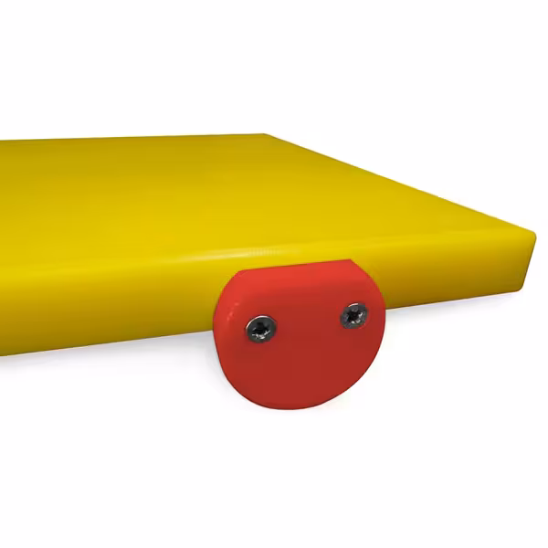 (2 pz) Fermi antiscivolo per tagliere - 40x10x35mm - Rosso - viti incluse