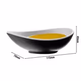 (6 pz) Coppetta per salse - HALFTONE - Melamina - 50ml - 115x70x40mm - Nero/Bianco