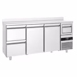 Barkoeledag PREMIUM - 2135x600mm - 570l - met 2 deuren & 2 laden, spatrand & uitklopper voor koffie
