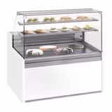 Gebaksvitrine - 1622x985mm - met 2 deuren - met 2 legroosters - rechte ruit