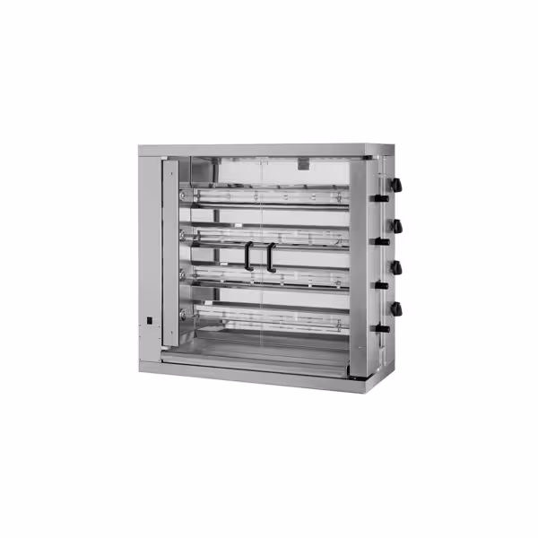 Gas kippengrill - 21kW - 4 spitten voor 24 kippen