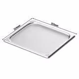 Stainless Steel Gastronorm Tray GN 2/3 - Depth: 10mm
