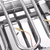 Gazlı barbekü - 22,5 kW - 6 brülör - mobil taban, ızgara rafı ve tepsi dahil