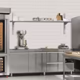 Mensola a parete in acciaio inox PREMIUM - 2000x300mm - con 2 ripiani