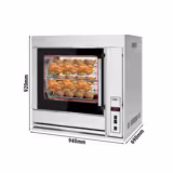 Elektro Rotations Hähnchengrill - 6,9 kW - mit 4 Spießen für bis zu bis zu 20 Hähnchen