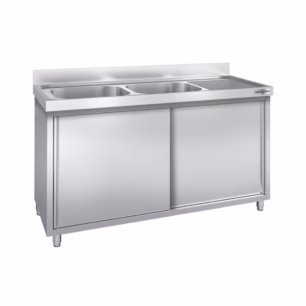 Spoelbakkast PREMIUM - 1800x700mm - met 2 spoelbakken links